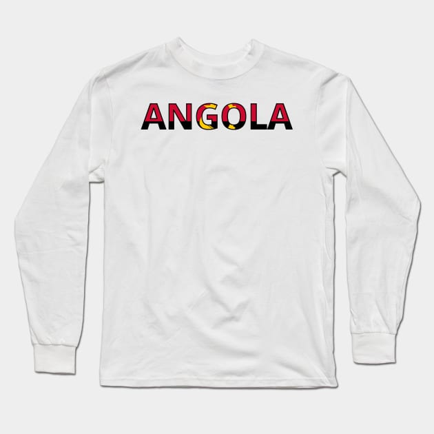 Drapeau Angola Long Sleeve T-Shirt by Pixelforma